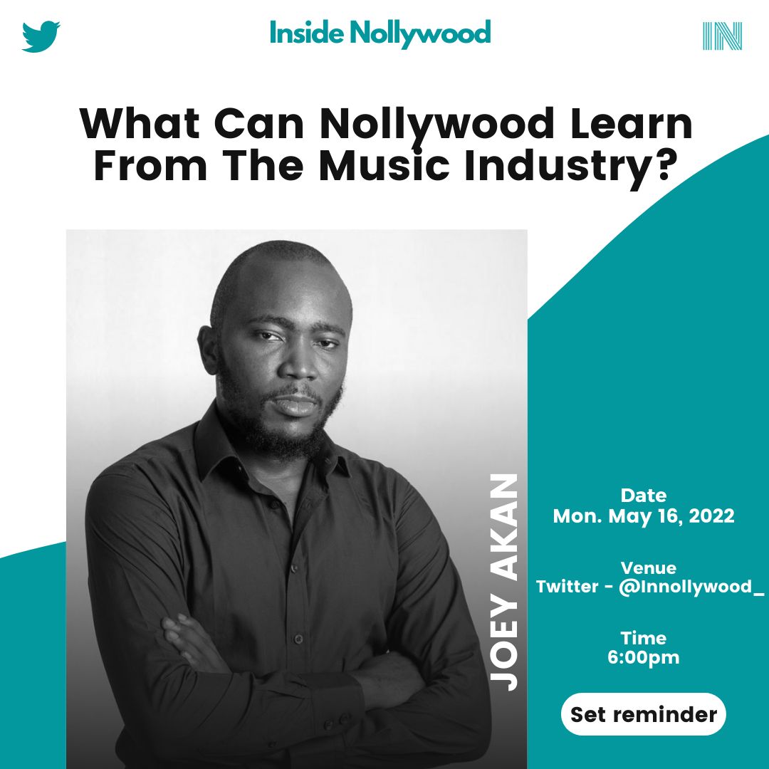 Inside Nollywood Twitter Space featuring prominent Music Journalist, Joey Akan [Image Credit: Twitter/Inside Nollywood]