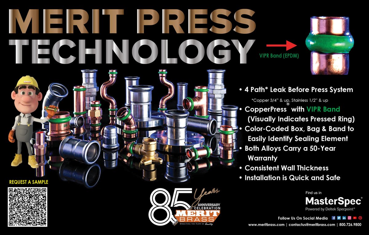 meritbrassco's tweet photo. Check out our ad in the May 2022 issue of the Supply House Times! Want to learn more about our NEW Press Technology? Contact our Sales Team today! #meritbrass #meritbrasscompany #meritpress #meritpresstechnology #pressfittings #stainlesspress #copperpress #engineeredsolutions https://t.co/C5T8F9XDpC