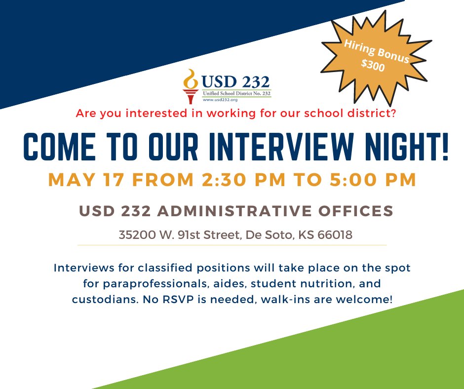 USD232 Human Resources - De Soto, KS (@usd232_hr) on Twitter photo 