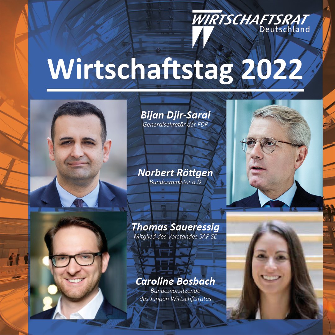 Wirtschaftsrat's tweet photo. #Wirtschaftstag2022 - Wie groß sind die geopol. Herausforderungen zwischen #Versorgungssicherheit, #Cybergefahren und neuen Bedürfnissen? Antworten gibt es in diesem starken Panel auf dem #wt22. 

Über➡️https://t.co/BvKOBGU5ss anmelden und die Power-Talk-Session live verfolgen! https://t.co/mVgnV1snG2