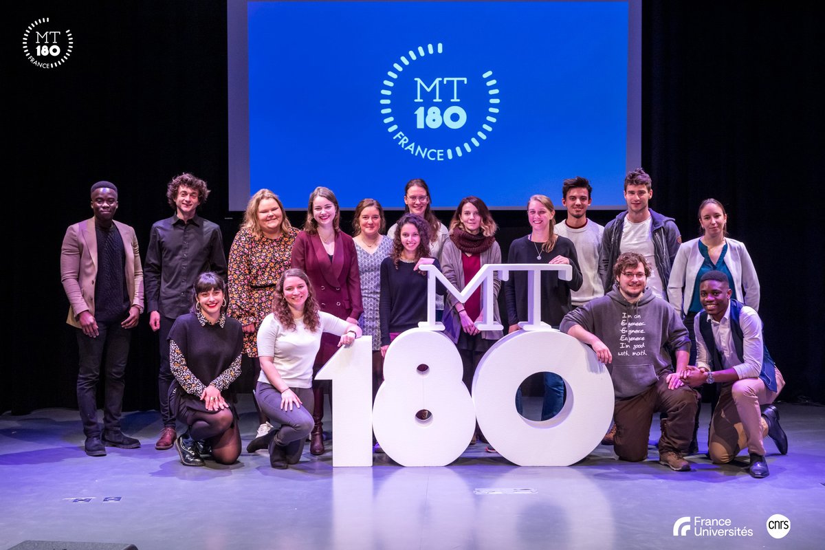 MT180FR's tweet photo. ⚡J-15 ⚡

Et si vous faisiez la connaissance de nos 16 finalistes #MT180 qui présenteront leur thèse en 180 secondes ⏱ à Lyon le 31 mai pour la grande finale nationale ?
👇
https://t.co/m6XrR4Kszt https://t.co/KfoJ9xuruK