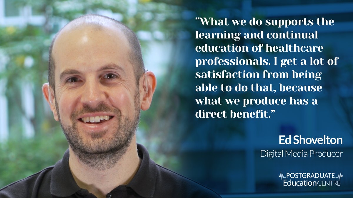 DgftEducation's tweet photo. Ed Shovelton (@e5hov) works with the Digital Media Team (@RGUCMedia) to develop educational digital learning content for our students, doctors and the wider healthcare profession across @DudleyGroupNHS. He explains why he enjoys his role. #DGFTeducation #DGFTPECwebsite https://t.co/1VDF5MySY4