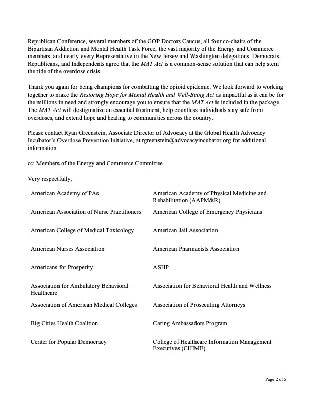 ActionForOD's tweet photo. We’re joining 100+ organizations to urge @EnergyCommerce to include the #MATAct amendment in mental health legislation to prevent overdoses, increase access to treatment, and reduce stigma.

Full text: https://t.co/x8C5TM2btV 

@FrankPallone @cathymcmorris https://t.co/3KvIEJ6f3u