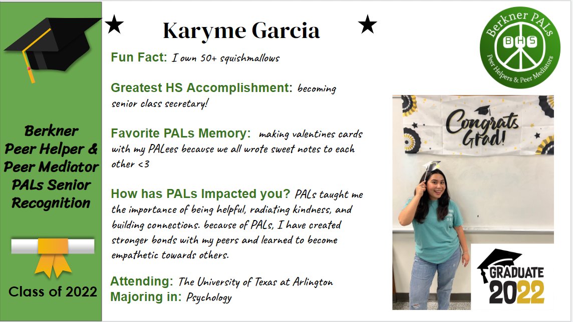 BerknerHelpers's tweet photo. 🎓🐏💚Senior PALs Spotlight: Karyme Garcia #Classof2022 #alwaysaRAM #RamPride #Ramily 💚🐏🎓@RISDPALs @BerknerHelpers @bhsstem @RISDPreventProg https://t.co/0fvpwKuyMk