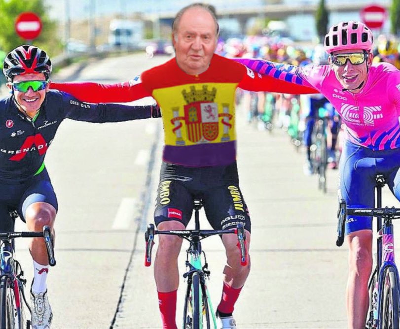 SusanaAmestoy's tweet photo. La Vuelta a España del Emérito https://t.co/MPvwSxZtoa