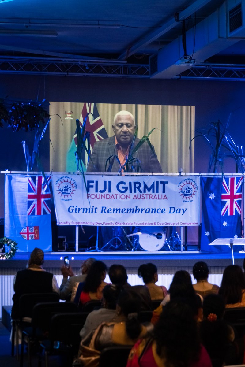 JitendraJd's tweet photo. Girmit Remembrance Day May 14 2022- Brisbane Australia Hosted by Deo Family Charitable Foundation. Special thanks to the audience who came in large numbers. Many thanks to the Prime Minister of Republic Fiji Hon Josaia Bainimarama for his message, https://t.co/oe4MwdWMBo