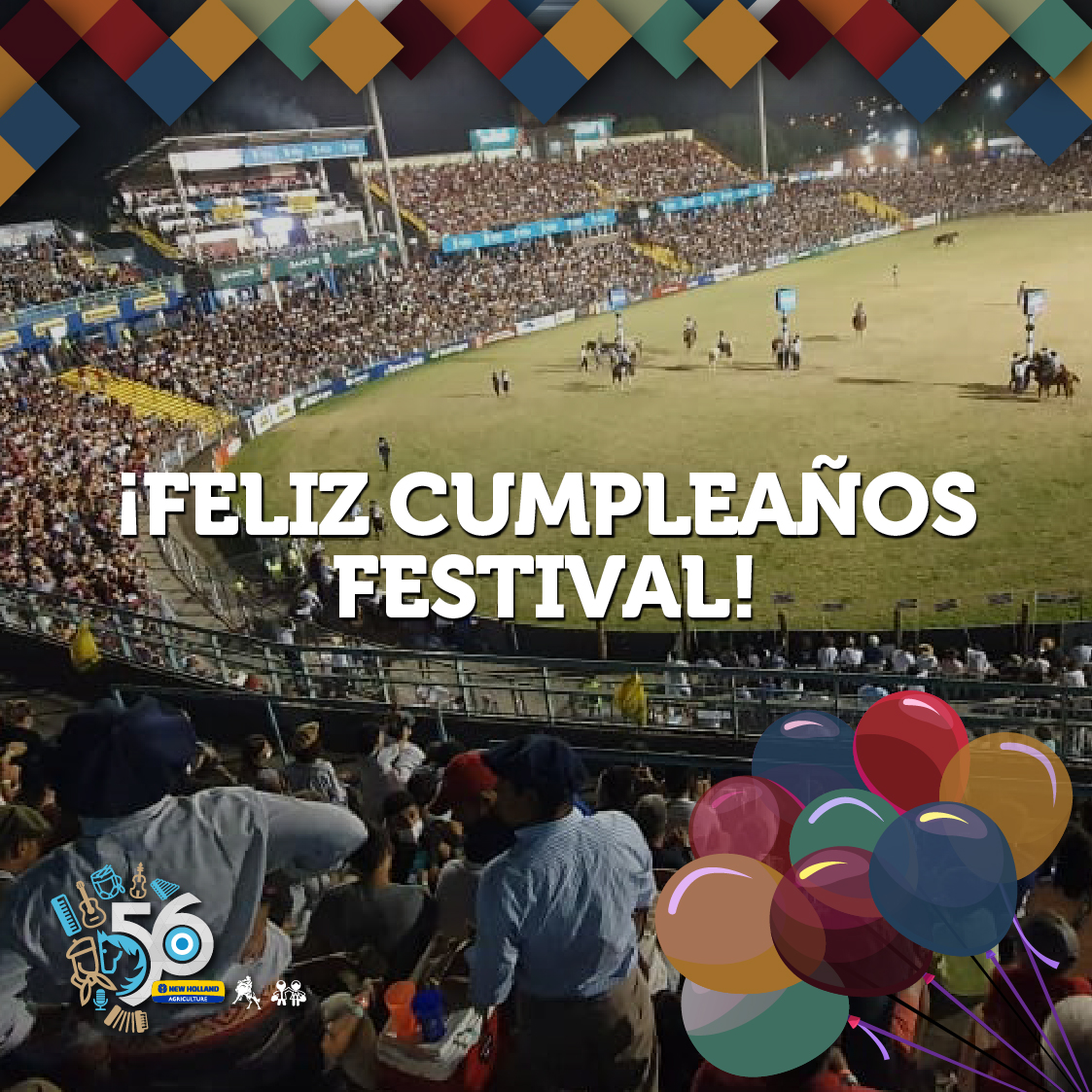 FestivalJM's tweet photo. ¡FELIZ ANIVERSARIO QUERIDO FESTIVAL!🎈 Felices de compartir un nuevo año junto a ustedes, con las mismas GANAS, la misma EMOCIÓN y el mismo COMPROMISO 👉 dejanos en comentarios los saludos por nuestro #AniversarioFestivalero 🐎🙌🎈
#JesúsMaría #Aniversario #Edicion56 #JesusMaria https://t.co/9OzQVXzg3p