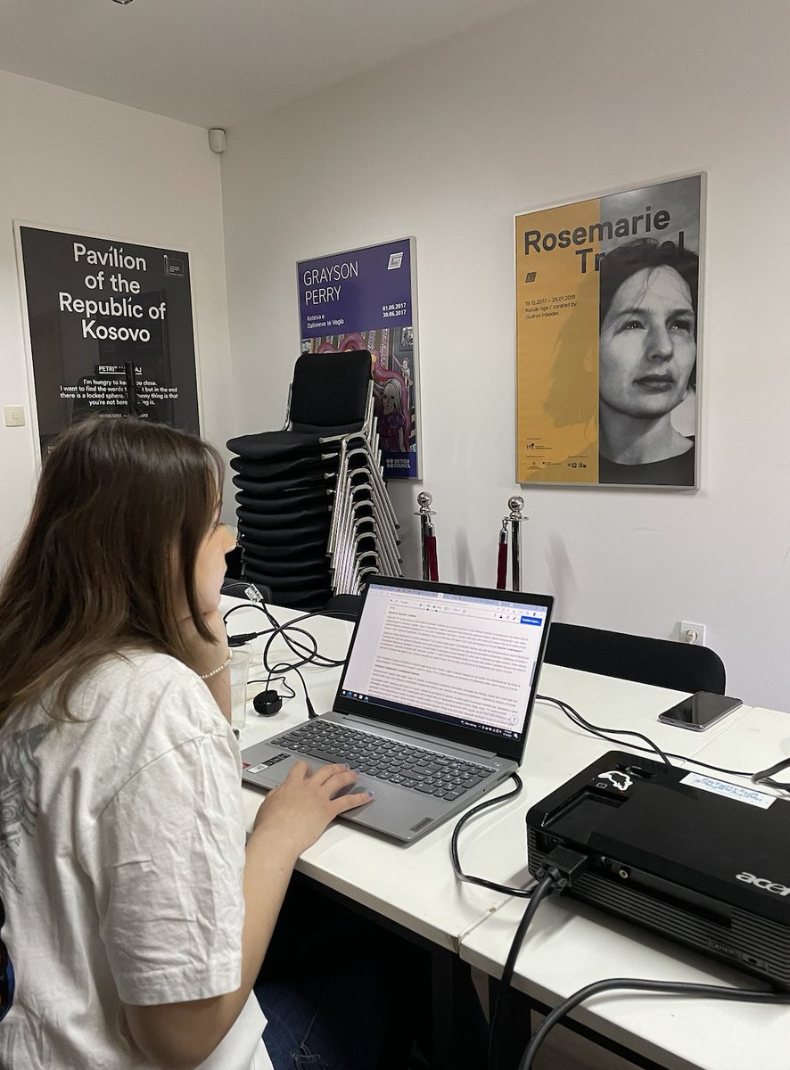 SQWikimediansUG's tweet photo. Falenderojmë @GKosoves për bashkëpunimin në realizimin e editatonit dhe mirëpritjen në hapësirën e galerisë.

Gjithashtu, falenderojmë studentët që morën pjesë në editaton për pasurimin e Wikipedia-s në gjuhën shqipe.

#Wikipedia #WoALUG #GKK https://t.co/yib1ONRDcu
