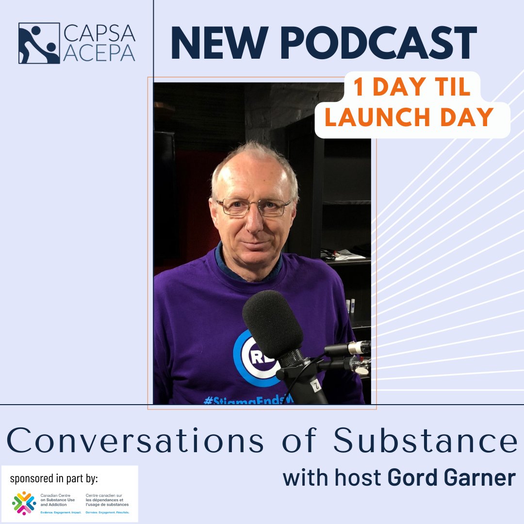 RDO_JRO's tweet photo. ONE DAY LEFT 📣@CAPSACanada's new podcast #ConversationsofSubstance first episode is launched tomorrow with host @GordGarner1 and guest Steve West. Subscribe to our channel(s) here: https://t.co/QxxWlghPO9 https://t.co/yHdawmKhk7