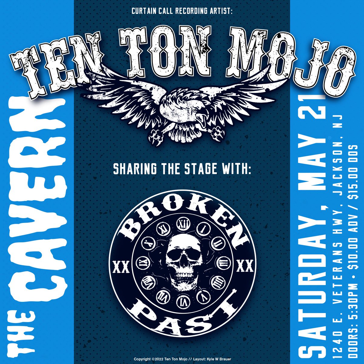 TenTonMojo's tweet photo. May 21st! Look out Jackson, NJ! w/ @brokenpastnj #tentonmojo #rocknroll #gibson #lespaul #marshall #ludwig #pearl #zildjian #nyc #bluesrock #guitars #drums #promark #highforever #nycrocknroll #music #band #spotify #reverbnation #applemusic #facebook #instagram #jacksonnj #njrock https://t.co/eljdtUp9vU
