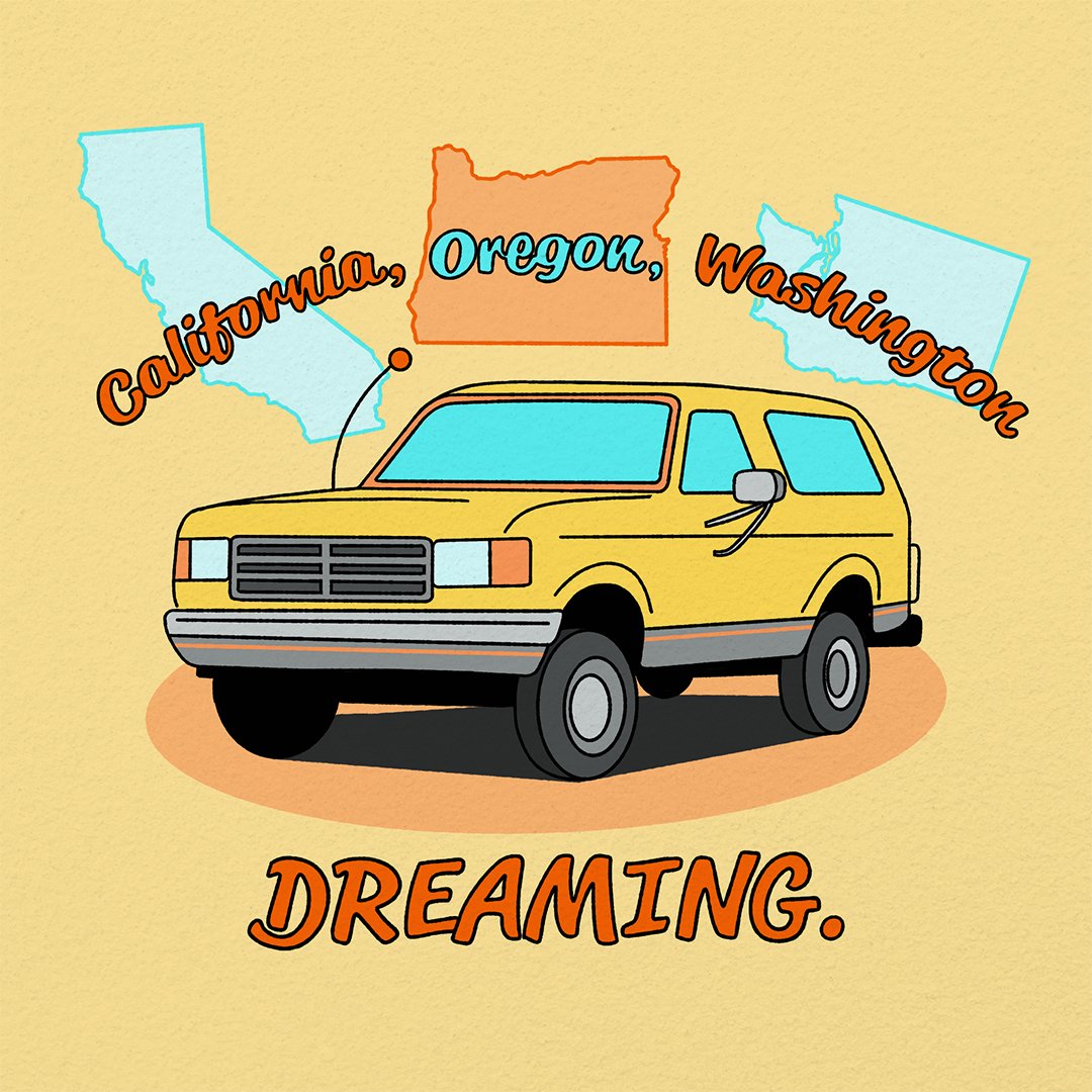 Dream a little dream of BEEP BEEP! What’s your dreamy west coast road trip destination?