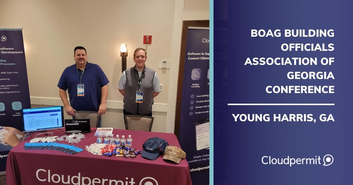 Cloudpermit's tweet photo. The @Cloudpermit team is at the BOAG conference! Matthew Canney and Ian Heystee are eager to speak with you about how our online community development software can help your local government streamline building permitting, planning, and code enforcement.
#BOAG #cloudpermit https://t.co/x8kXr9MgfU