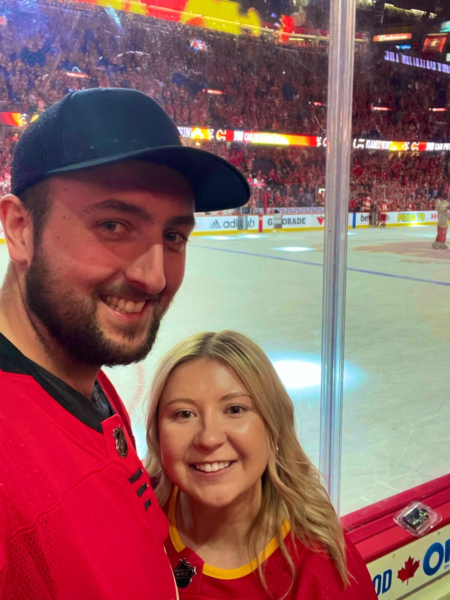 NALMY221's tweet photo. We’ve been to 4 home games over the last few weeks and every time we leave we say “that was the best live game” but I think last night takes the W 🔥#BattleofAlberta https://t.co/ZTgVCtGHyU