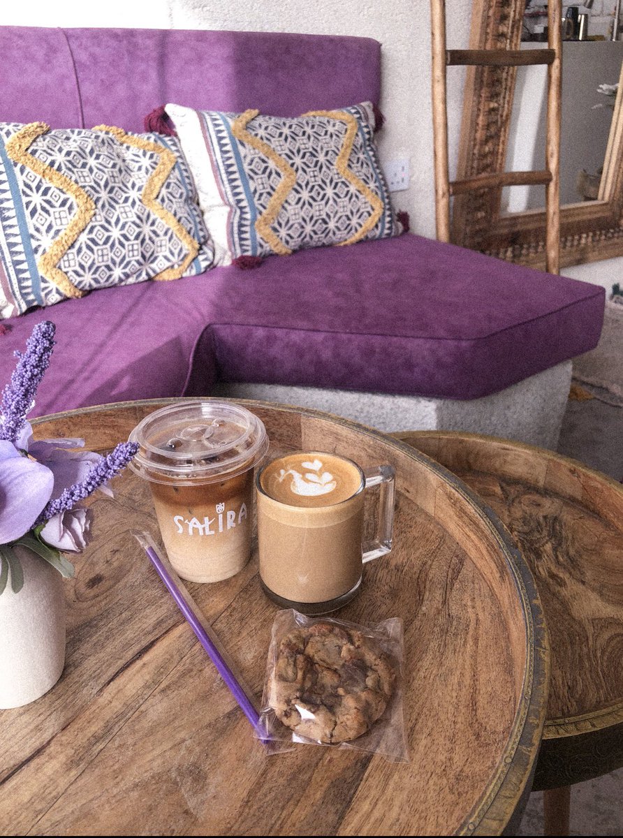 salira_cafe's tweet photo. Spanish Latte 😋💜 https://t.co/8J10f6wp51