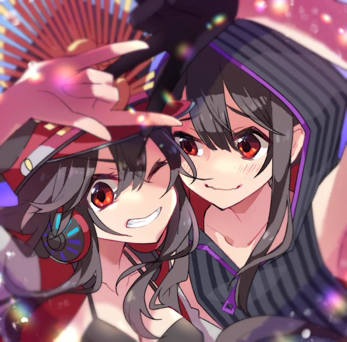 かまちゃんに監修してもらって描いた織田姉弟🎸🔫 