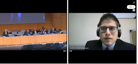 SomosELAPI's tweet photo. Nuestro jefe de Delegación ante el #CDIP28, en @WIPO @pxmontenegro995 toma la palabra para dar nuestra postura sobre el punto del orden del día #ELAPIenCDIP https://t.co/0R0IFlxaYf