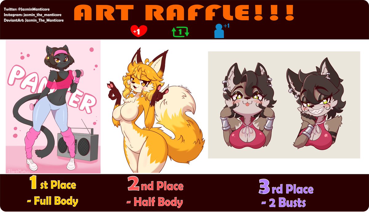 JasminManticore's tweet photo. 3K Followers ART RAFFLE!!! 💛💛💛💛
Thanks a lot for all the support! :3

   Follow + Like + Retweet to join 

Raffle Ends in May 23 https://t.co/VZcXRKOniJ