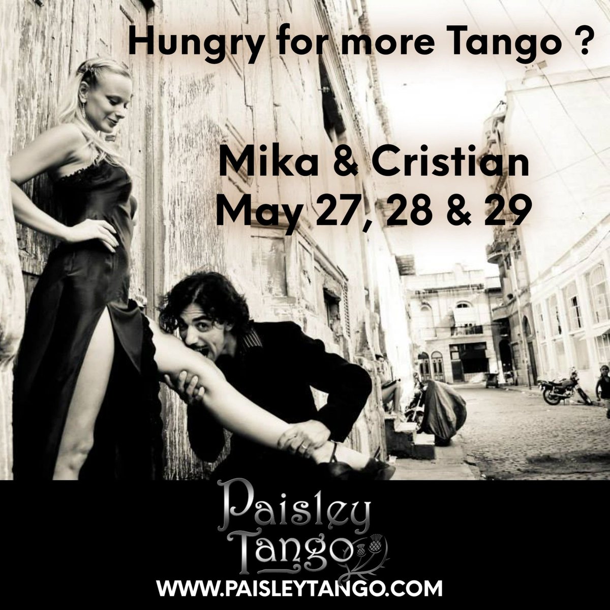 TangoPaisley's tweet photo. Get your Tango fix with these two fantastic teachers.

Still some workshop and Milonga spaces available.

email Drew info@paisleytango.com to book your place. https://t.co/iwBoJy0uZa