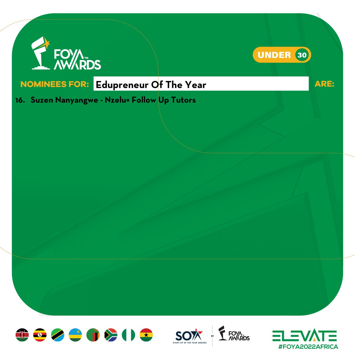 FoyaGlobal's tweet photo. #FOYA2022AFRICA Edupreneur of the year Under 30  nominee, Rodgers Otom - Bafunde @bafunde Vote now https://t.co/JtgtWxmhsO https://t.co/gBHqpjcL15