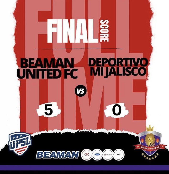 Beaman United FC finished the regular season of 10 games with 8-1-1 We are shifting our focus to our Academy Tryouts that starts today at Richard Siegel Park @ 5PM - 7PM Boys/Girls 2011 and younger May 16-17 | 2010 &amp; Older May 31st and June 2nd legacyfutbolacademy.com