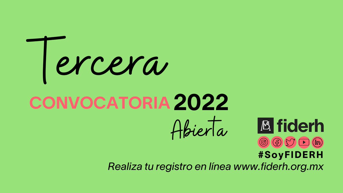 Fundacion_Beca's tweet photo. ¡3ra Convocatoria 2022 abierta!

Asiste este 17 de mayo 2022 a la sesión informativa de la convocatoria 2022 de @FIDERHMX 

https://t.co/CbfjAu0luX

Con FIDERH es posible estudiar un posgrado en México o en el extranjero. https://t.co/wEgle1kda4