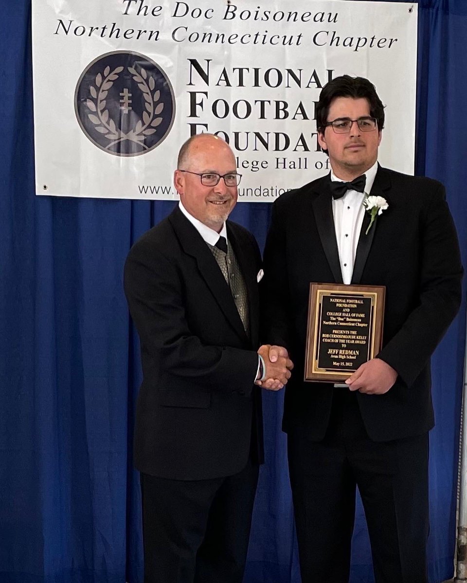 Coach_Phelps11's tweet photo. William Zambito’ ‘22 had an exciting afternoon at the National Football Foundation &amp; College Hall of Fame Banquet. He was the recipient of the Scholar-Athlete Award as well as the prestigious C. Edward Creed Award.  ⁦@SarumAthletics⁩ ⁦@zambito_william⁩ https://t.co/alD92zeDF6
