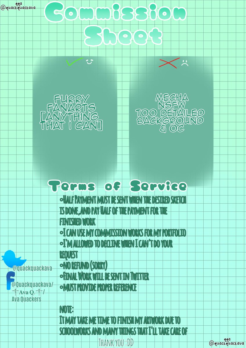 quackquackava's tweet photo. [Commission Sheet]
I'm Open for Commissions
#Commission #commissionsopen #illustration #artph #ArtistOnTwitter #arttwt #ArtCommission #qqa #qqacommissions https://t.co/v2vrHILv0p