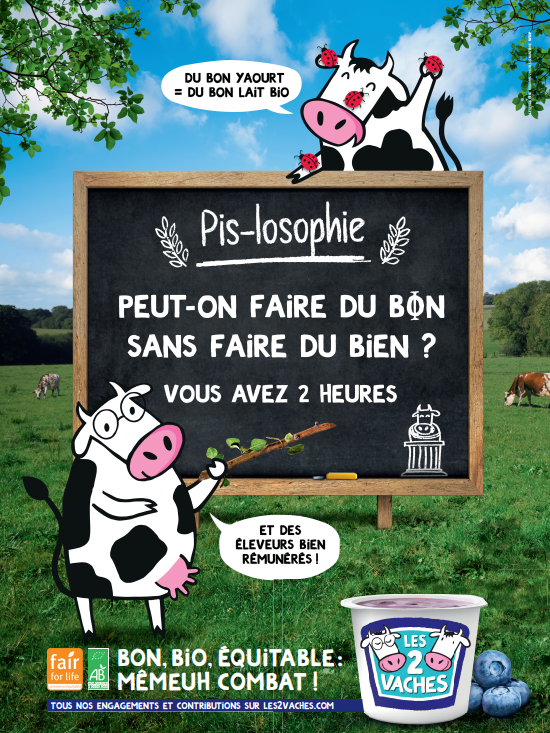 les2vaches's tweet photo. Nous aussi on révise la pis-losophie !
"Peut-on faire du b(i)on sans faire du bien ?", un sujet vachement inspirant😊
#les2vaches #bonbioequitable #agriculturebiologique #commerceequitable #mangerbio #produitlaitier https://t.co/1nwGAe2zQC