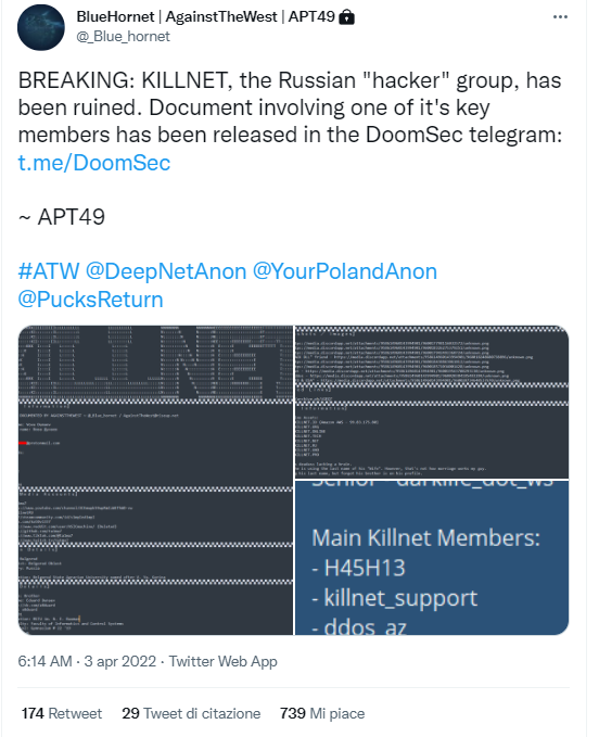 IppocampoC's tweet photo. Who are you? Here we go again.
This work belongs to @_Blue_hornet  #ATW and was released on April 3 on Doomsec telegram channel  https://t.co/TycEGrhKeZ

#AgainstTheWest #DoomSec 

@YourPolandAnon @DeepNetAnon @arks414 
#Killnet https://t.co/12HoT1BDzl