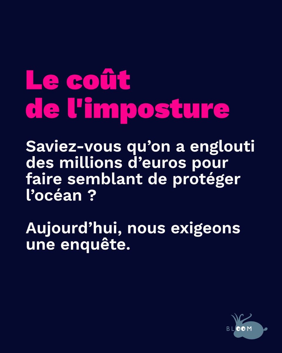 ⚠️Le coût de l’imposture 

Saviez-vous qu’on a englouti des millions d’euros pour faire semblant de protéger l’océan ? 

Aujourd’hui, nous exigeons une enquête de <a href="/Courdescomptes/">Cour des comptes</a> . 🧶 

RT pour nous aider. 

participationcitoyenne.ccomptes.fr/processes/cons…