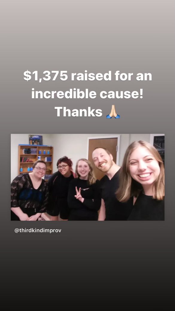 $1,380 raised for <a href="/TheBlueBenchDen/">The Blue Bench</a> resulted in nine hours of improv! Thanks for everyone who donated. 

Two days later and my brain is still goop