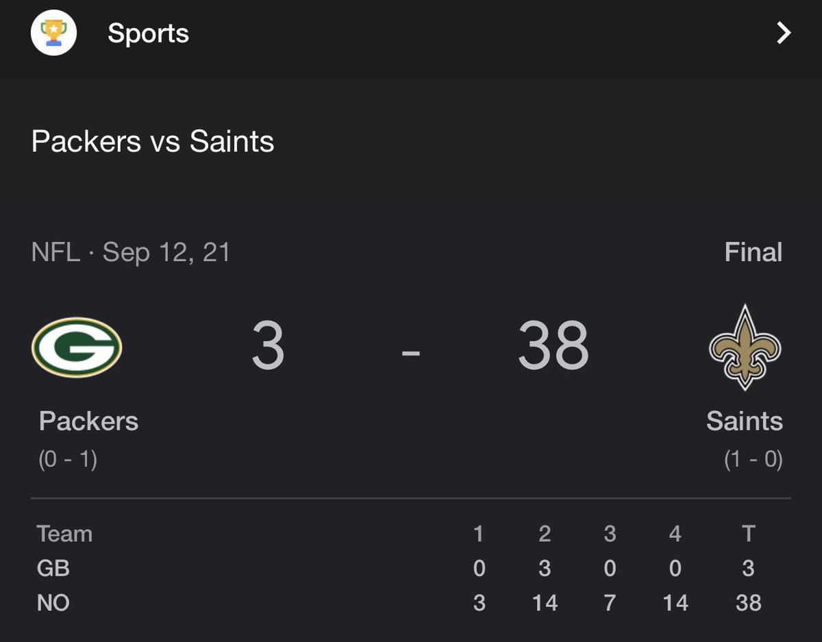 bigeasynation's tweet photo. No way a packers fan talking https://t.co/cvwrK65rc2