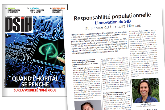 🗞#Presse | à lire @dsih_esante "#ResponsabilitéPopulationnelle, l'#innovation du SIB au service du territoire Niortais" avec la mise en place d'un dispositif de prévention pour les patients &amp; les citoyens
Lire l'article bit.ly/39rHTQP
📍RDV à #SANTEXPO sur le stand G43