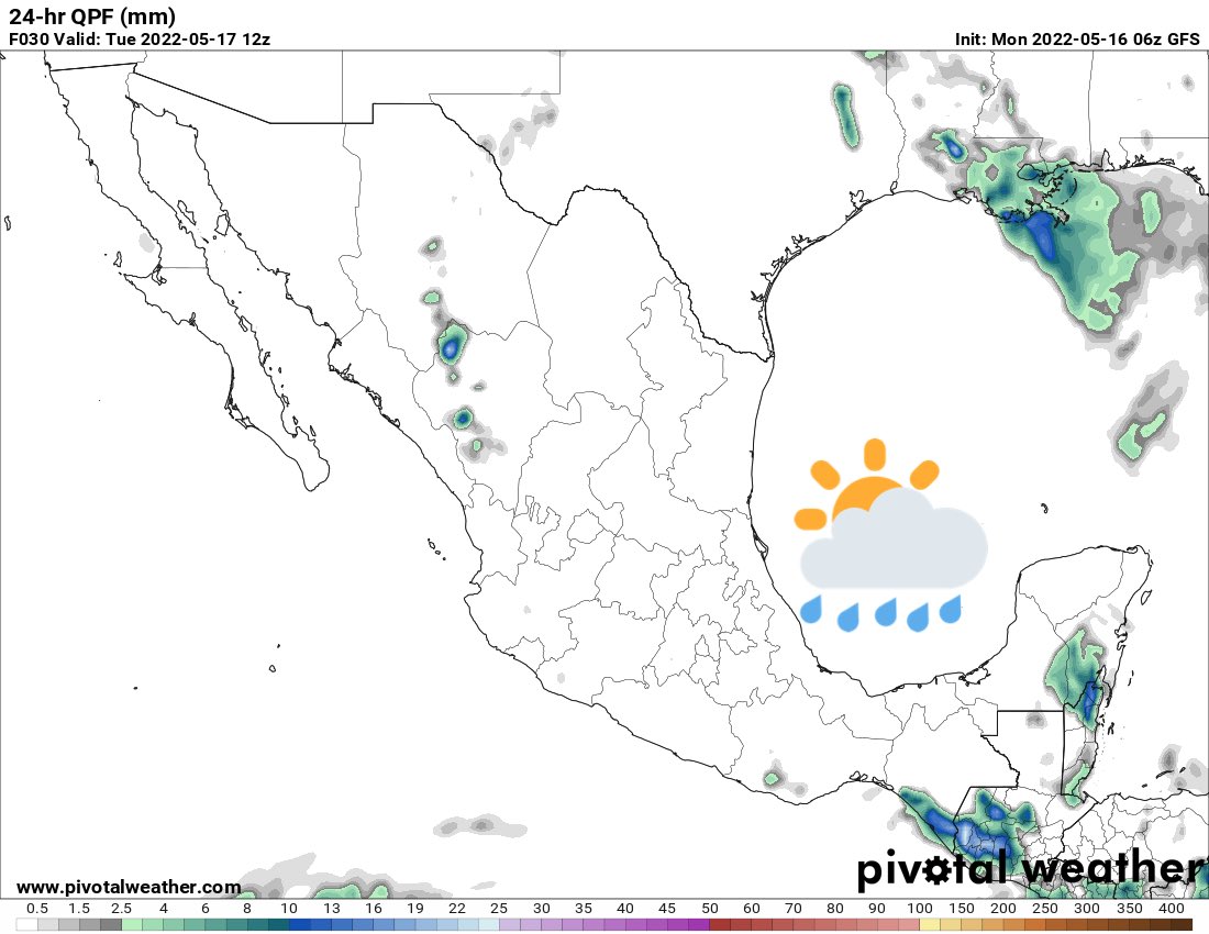 SkyAlertStorm's tweet photo. 🔴🥵Calor de 28-40 °C en promedio en #México; 40-43 °C en el noreste y occidente; 25-30 °C Valle de México-altiplano.
⚠️☀️Índice UV muy alto-extremo en el centro-sur.
¡Hidrátate bien y evita asolearte!

🌦Lluvias/tormentas aisladas en Chih, Dgo, Jal, Mich, Oax, Chis, Camp y QRoo. https://t.co/uzLSejQjG7