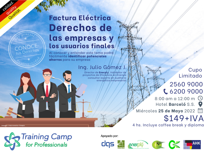 TCamp4P's tweet photo. Conociendo los "Derechos de los Usuarios Finales" las empresas identifican grandes potenciales de ahorro,
que hasta hoy han quedado en la oscuridad. 

Inscríbete hoy mismo:  https://t.co/mAIcnxtn0u 
Cupo limitado.

#trainingcamp #tc4p #ahorroenergético #ahorroenergia https://t.co/KDopy3AZnD