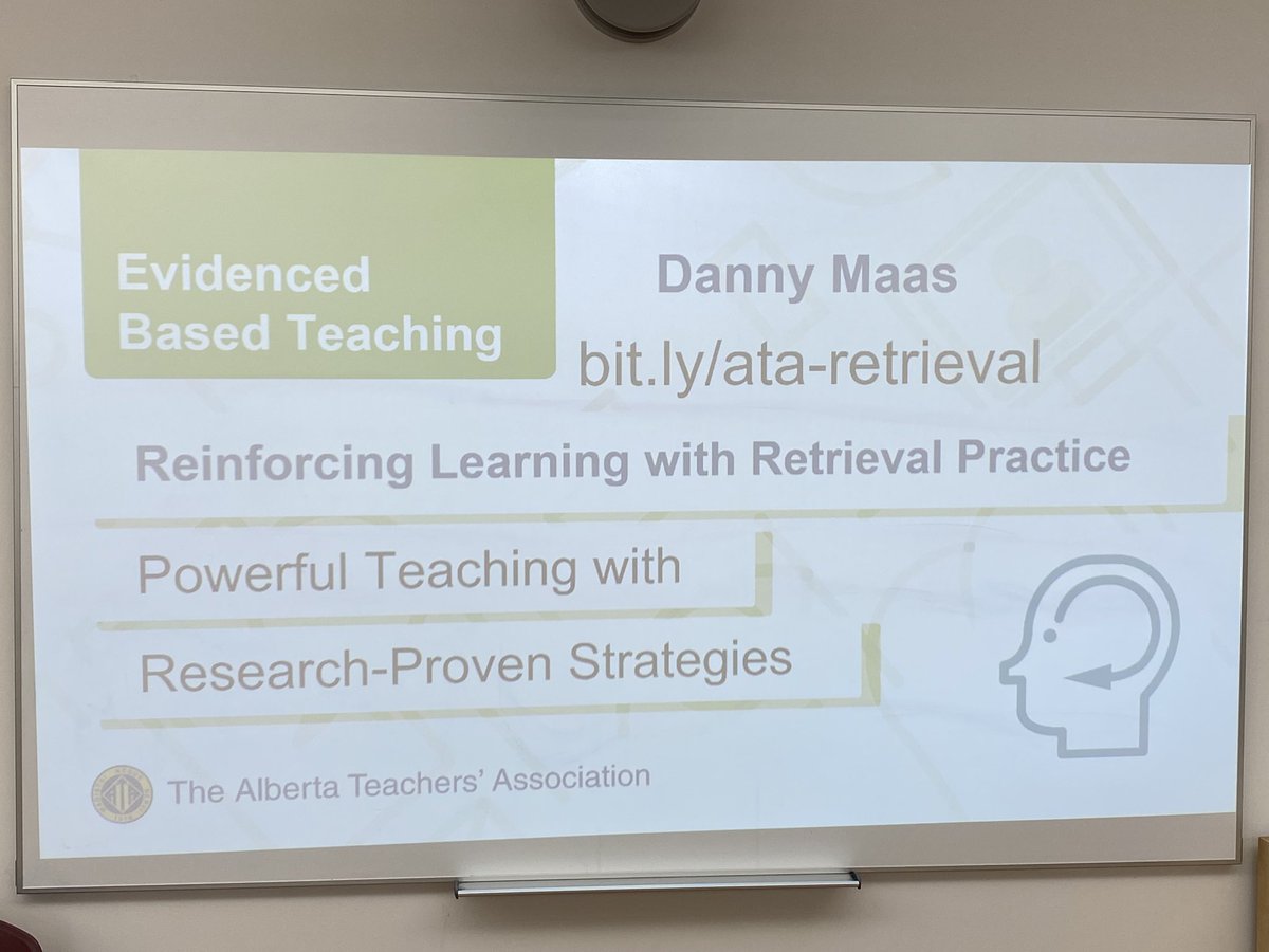 dannymaas's tweet photo. Thankful to be at Gift Lake School today for a teacher PD session on reinforcing learning with retrieval practice! #atapd @ata_pd https://t.co/yzZaB2gTt3
