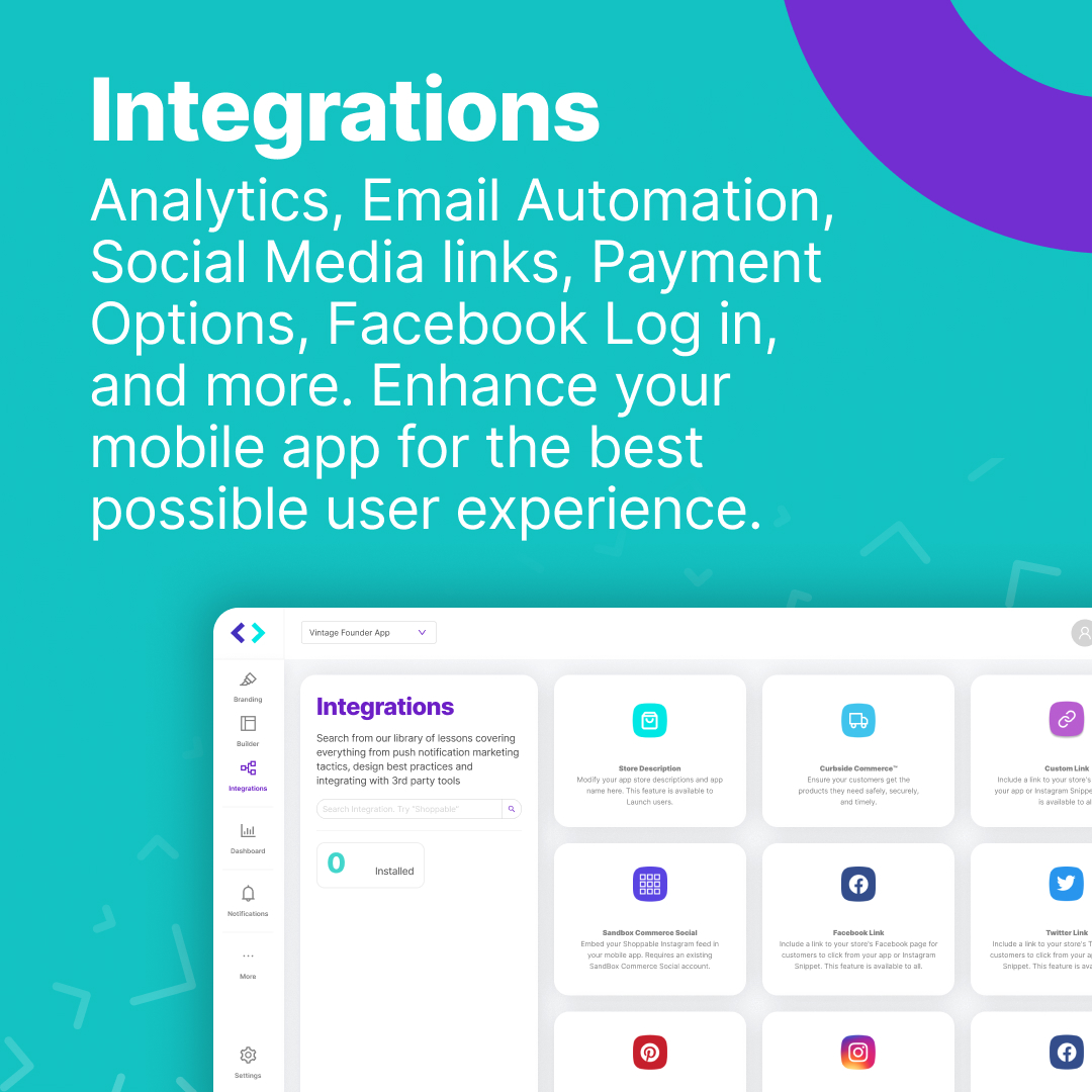 Sandbox Commerce - Best No Code Mobile App Builder tweet media