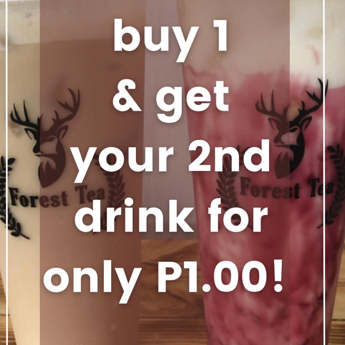 forestteashop's tweet photo. Enjoy Forest Tea - Casisang’s 1st Anniversary Promo on May 18, 2022!!!🥳

📣Buy 1 and Get Your 2nd Drink for only P1.00!

📣📣 10% OFF on all Homemade Cuisine!

 Please come and bring your friends &amp; loved ones!🤗

See you, Forest Friends!🦌

#ForestTeaCasisang1stAnniversary 🎉 https://t.co/xnNDXfzuUE