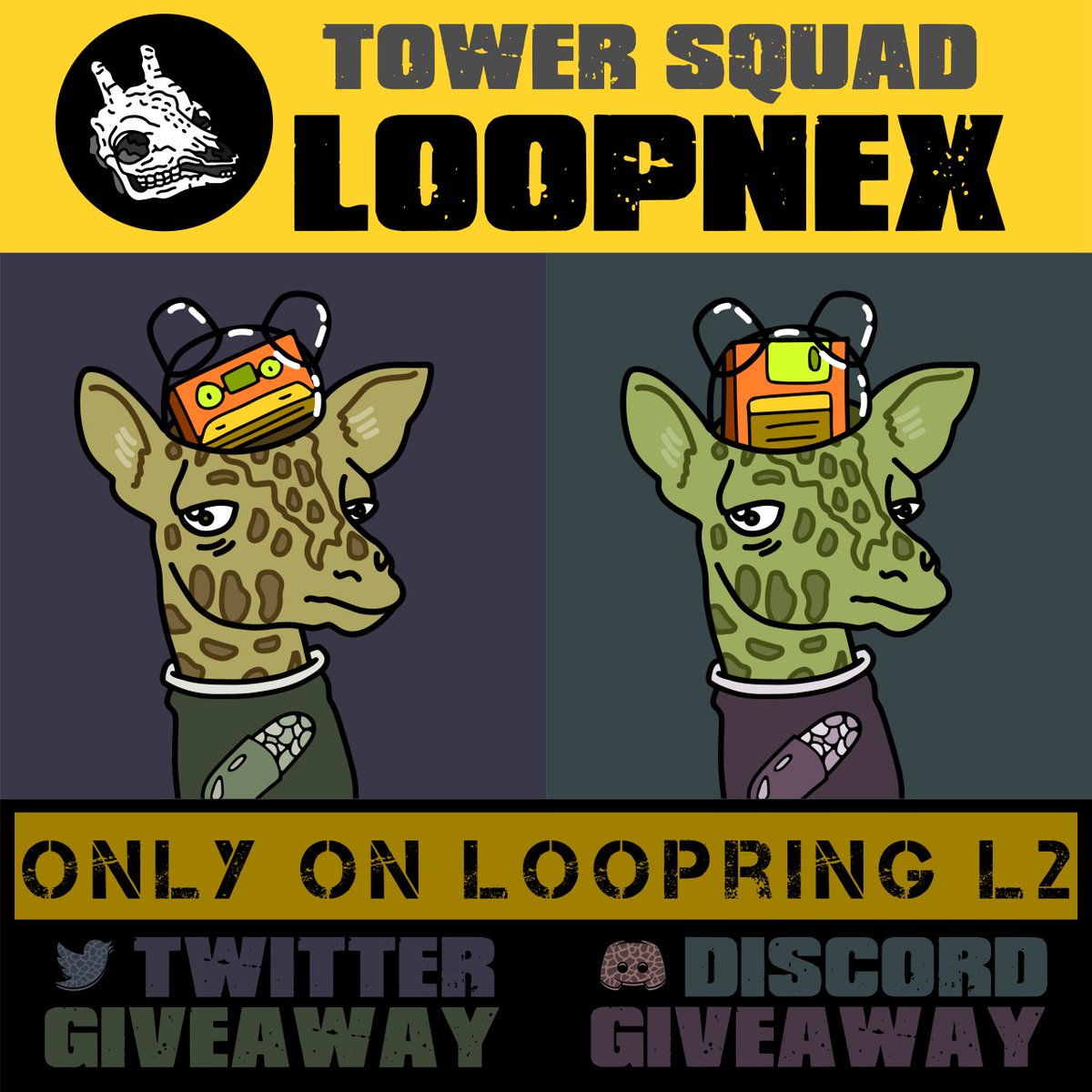 Herbertonic's tweet photo. 🥳Tower Squad LoopNex Double Giveaway

🏆 Win only on Loopring!
🎁Prize: 2/2 &amp; 2/2 NFT

❓️ How to Enter:
✅️ Twitter:
1️⃣Follow @Herbertonic
2️⃣Like
3️⃣Retweet

✅️ Discord
1️⃣Join https://t.co/5NTL3bC7Tk
2️⃣Go to #Giveaway &amp; Click Emoji

⏳️48 hours

#loopring #lrc @loopringorg https://t.co/JipCyWccpt