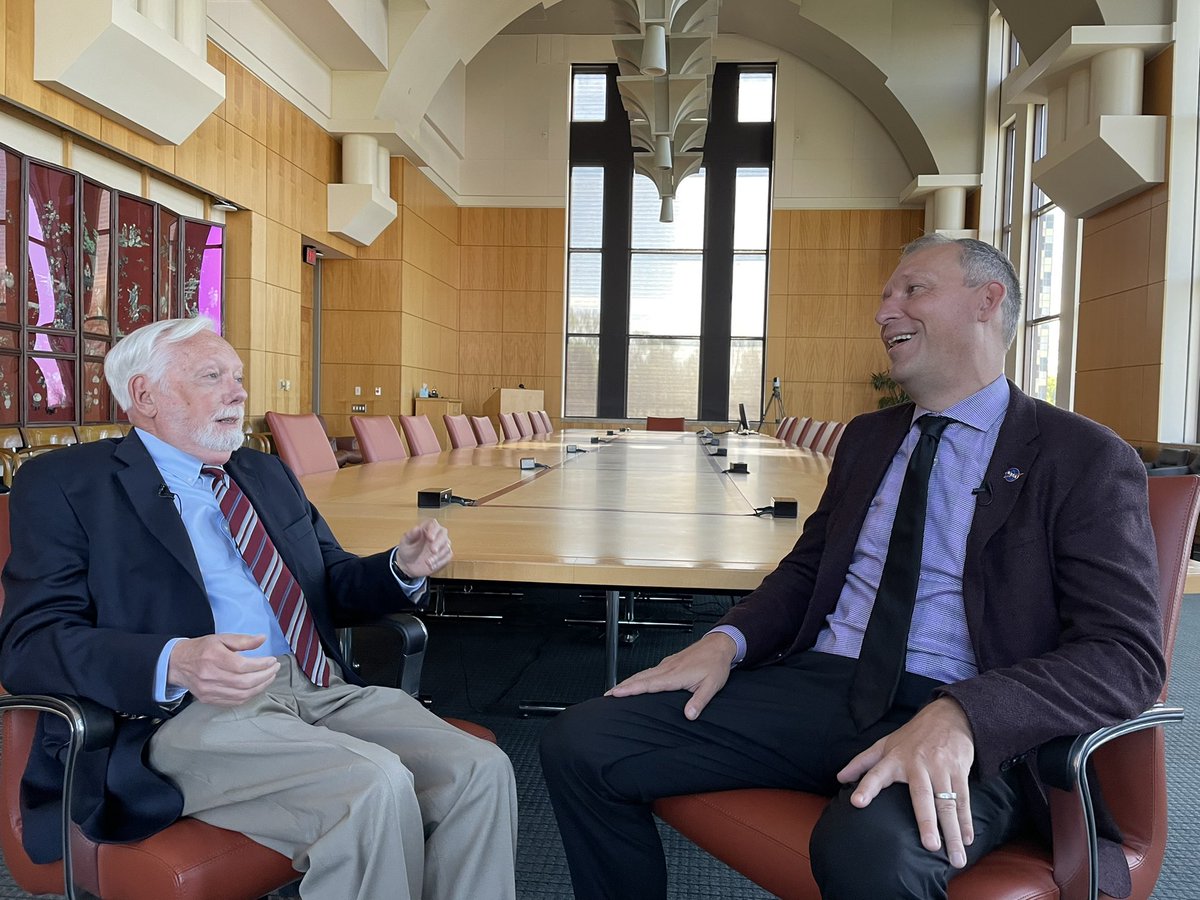 Dr_ThomasZ's tweet photo. Excited to meet my mentor and colleague at @UMengineering, Dr. Len Fisk. Len was the head of science at @nasa at the late 80s. Len is retiring from the @UMich this summer. https://t.co/Oo37oViC0g