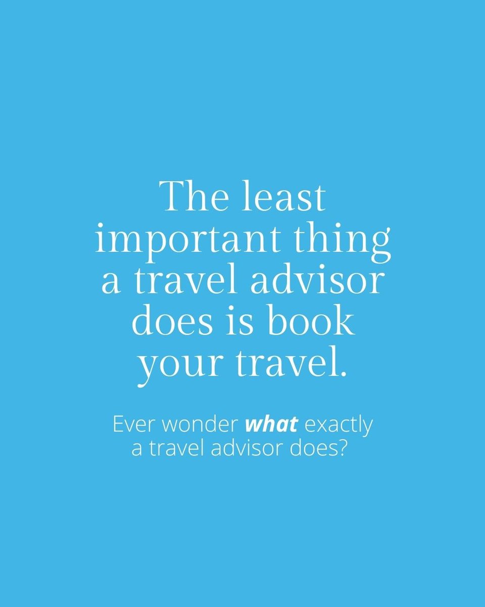 The real value is found in what *surrounds* the booking– planning, anticipating, troubleshooting, negotiating, communicating, and delivering special memory-making moments.
⁠
Visit bookhuman.travel to connect with one of our real human advisors. #bookhuman