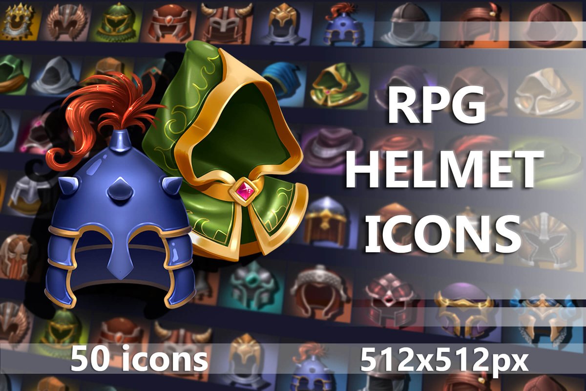 RPG Helmet Icons. Exclusive asset! #craftpix #gameassets #gamedev #icons #indiedev

⬇️ Download :  craftpix.net/product/rpg-he…