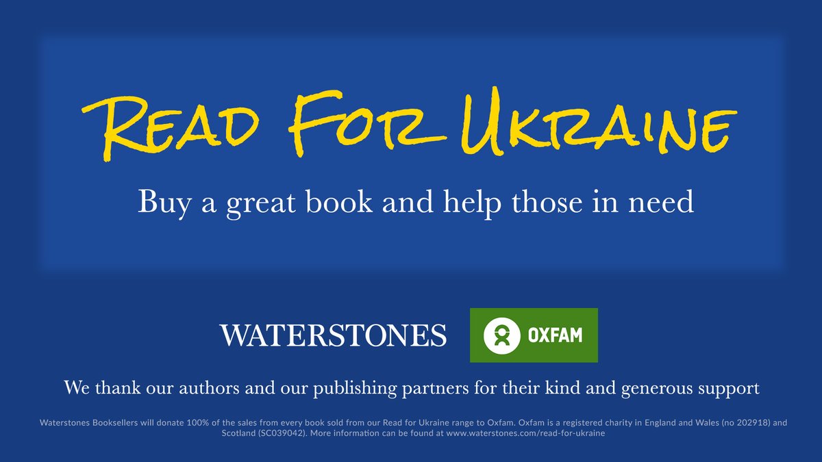 #ReadForUkraine is a way for anyone to help those affected by the conflict in Ukraine. We’ve selected some great books with 100% of sales going to support the work of @oxfamgb. Find them in your local shop or online: bit.ly/ReadForUkraine