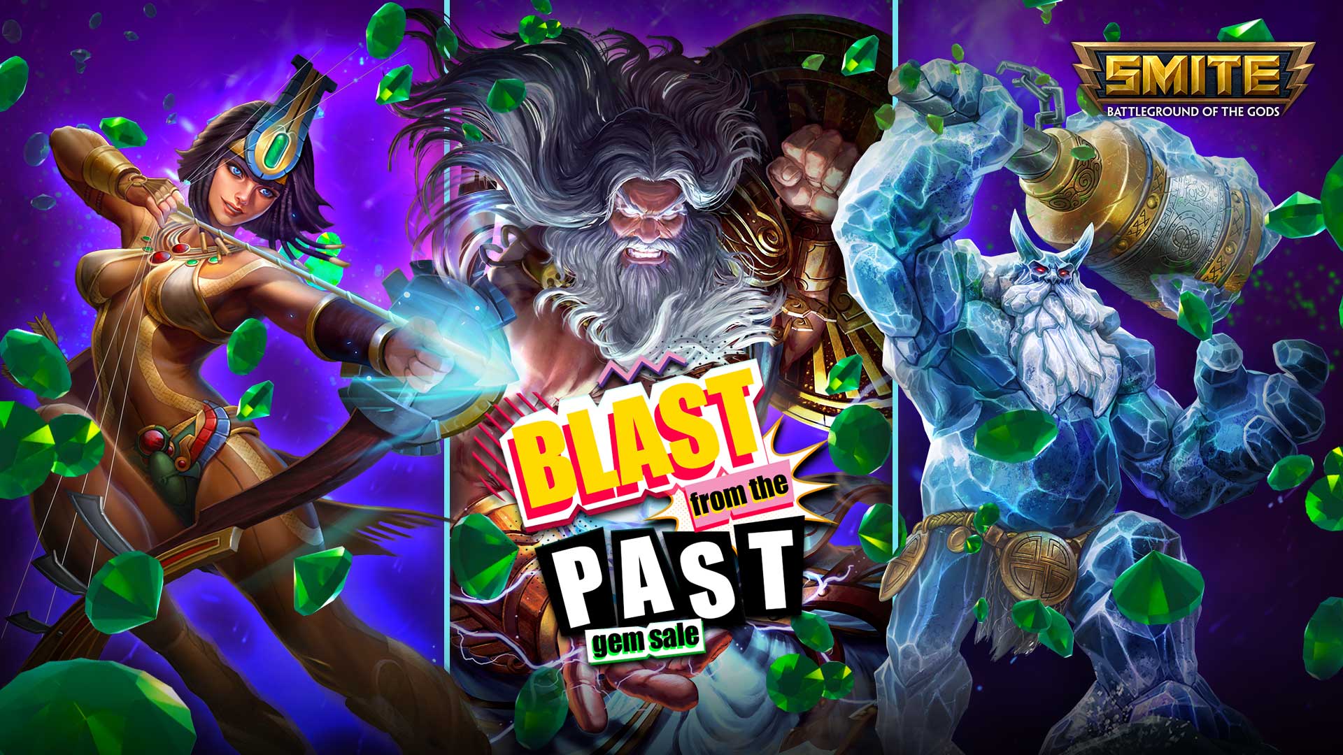 SMITE on Twitter "The Blast from the Past Gem Sale is happening now! 🚀