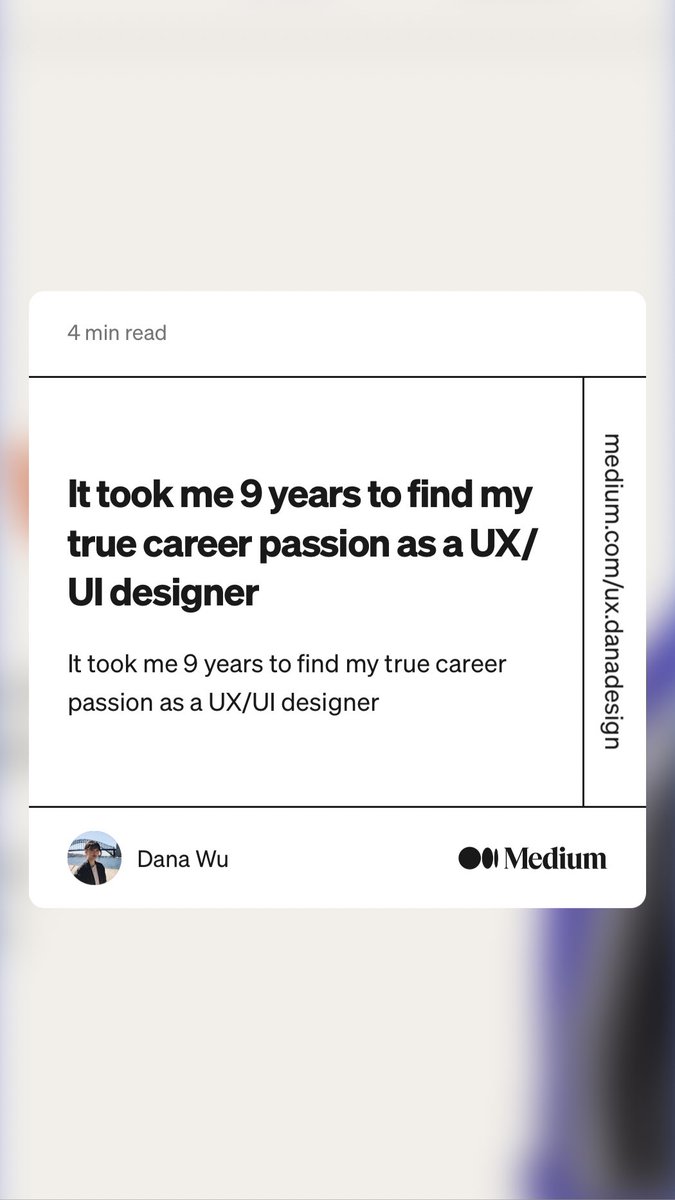 UxDanadesign's tweet photo. Yes, it took me 9 years to find my true career passion as a UX/UI designer

https://t.co/CayE73cyLS https://t.co/83f6ZSoYBE