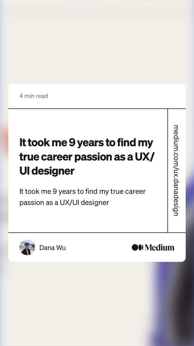UxDanadesign's tweet photo. Yes, it took me 9 years to find my true career passion as a UX/UI designer

https://t.co/CayE73cyLS https://t.co/aM3WXI4feX