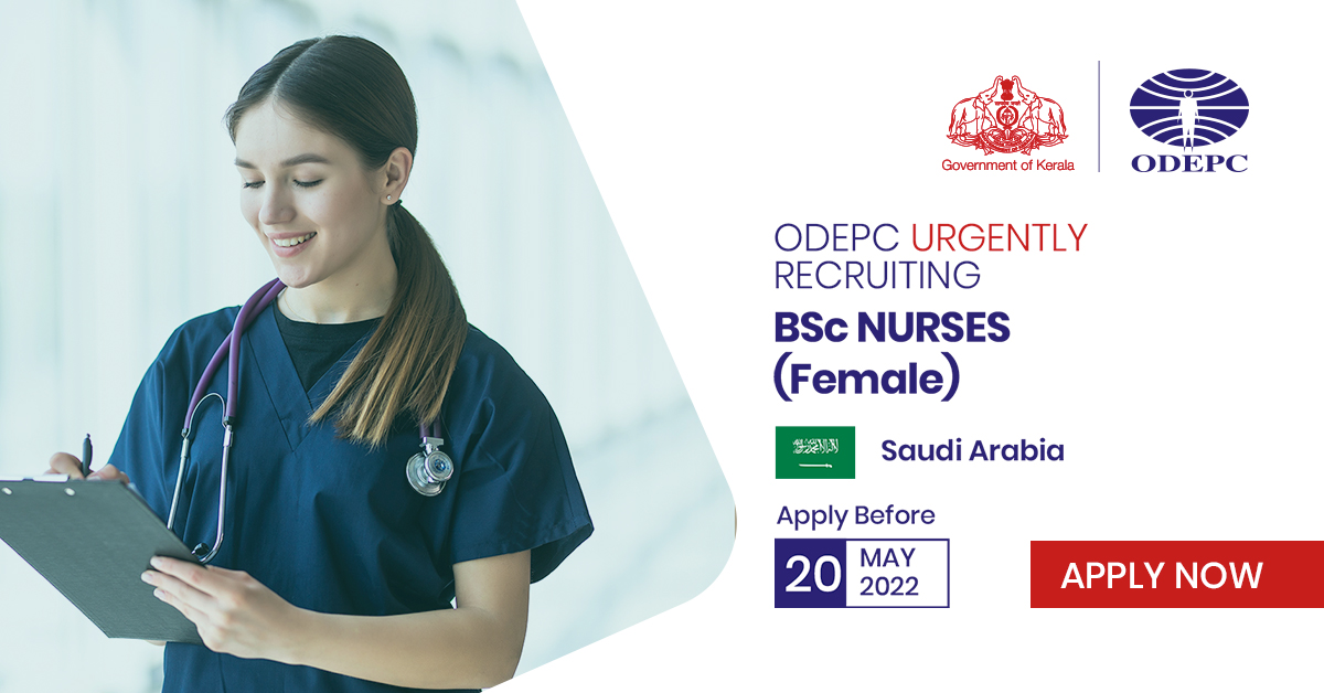 A famous private Healthcare Group in the Kingdom of Saudi Arabia interviews FEMALE BSc NURSES with 1 Year of Experience without a break for recruitment in their centers.

Book your interview slot: odepc.co.in/female-nurses-…

#odpec #ksajobs #ksanurse