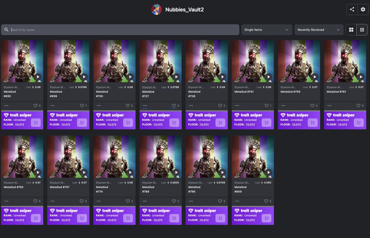 <a href="/NubbiesNFT/">Nubbies NFT</a> just swept @ElysiumMetagods to support doxed builders and teams in the space with an amazing project.

Can't wait to land a legendary 😎