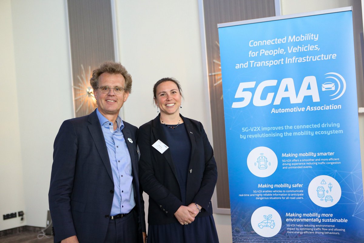 ElodieViau's tweet photo. Thanks @5GAA_official DG Johannes Springer and Chairman Christoph Voigt for inviting @esa @AschbacherJosef and I to open the #ConnectivitySymposium 

Let’s continue building ubiquitous, secure and sustainable #connected car ecosystems of the future 🚗🛰️ #5GAAInAction https://t.co/fdxcXTkAcp
