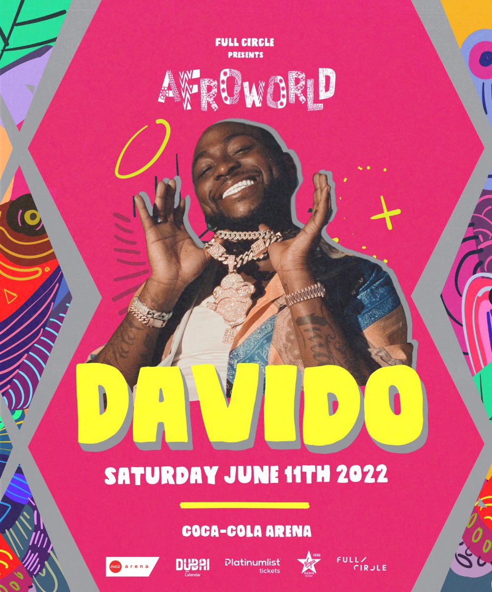 davido's tweet photo. Coca Cola Arena ! Dubai !! See you soon https://t.co/e65TO4Ywai